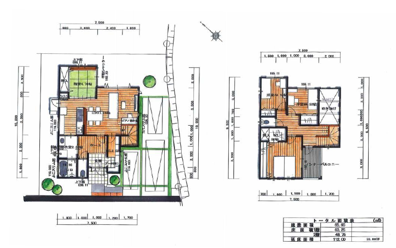 コンパクトでも土地を最大に活用化した間取り