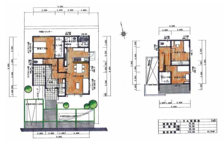 画像：ご主人が趣味を満喫できるバイクガレージのある住宅の間取り