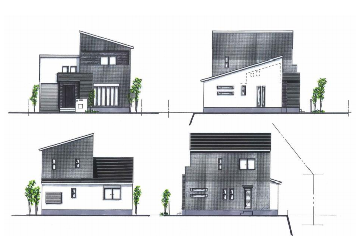 ご主人が趣味を満喫できるバイクガレージのある住宅 の間取り