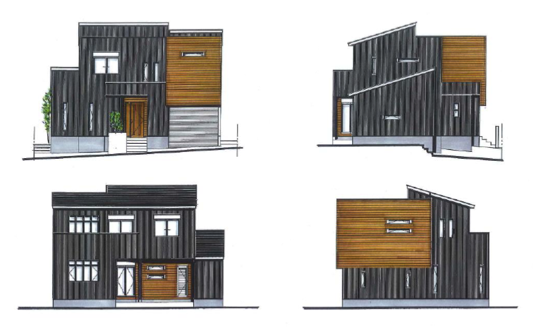 画像：ビルトインガレージを設置した広々リビング住宅 間取り